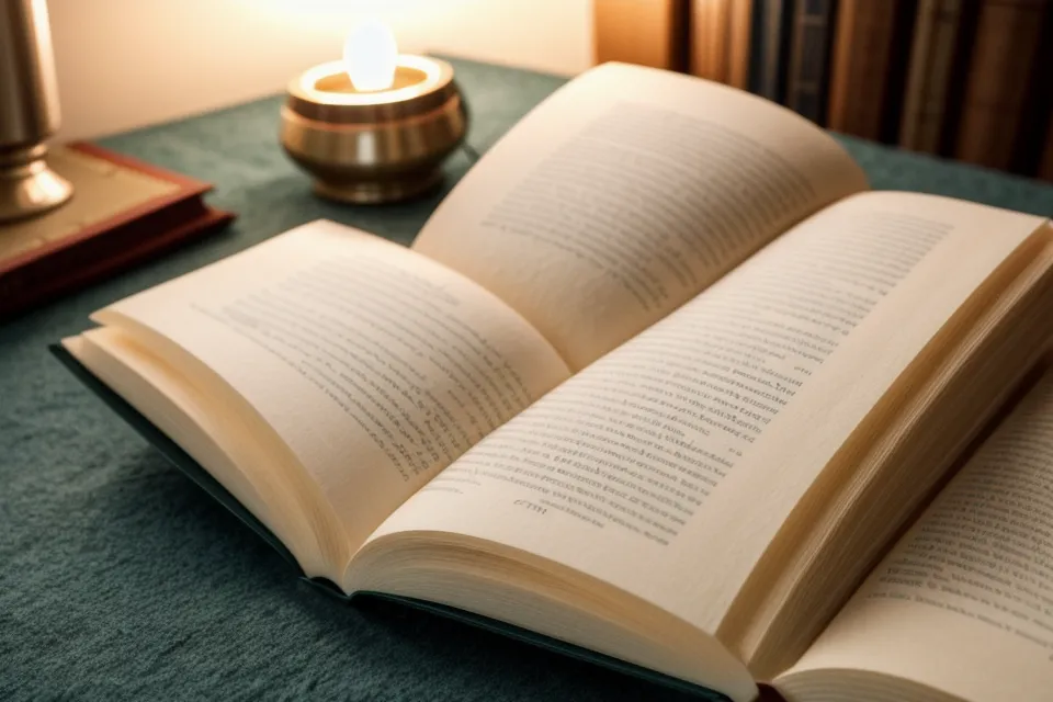 Open paperback and reading glasses in a cozy nook, supporting vision health over 50